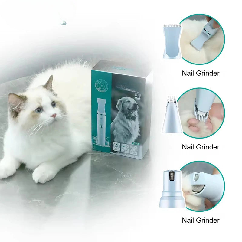 3 in 1 Grooming Kit Multi-function Pet Hair Trimmer Hair Clipper Dog Remover
