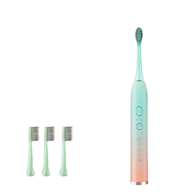 Student Party Ultrasonic Electric Toothbrush Adult USB Rechargeable 7 Level Waterproof Multi-Position Brush Head