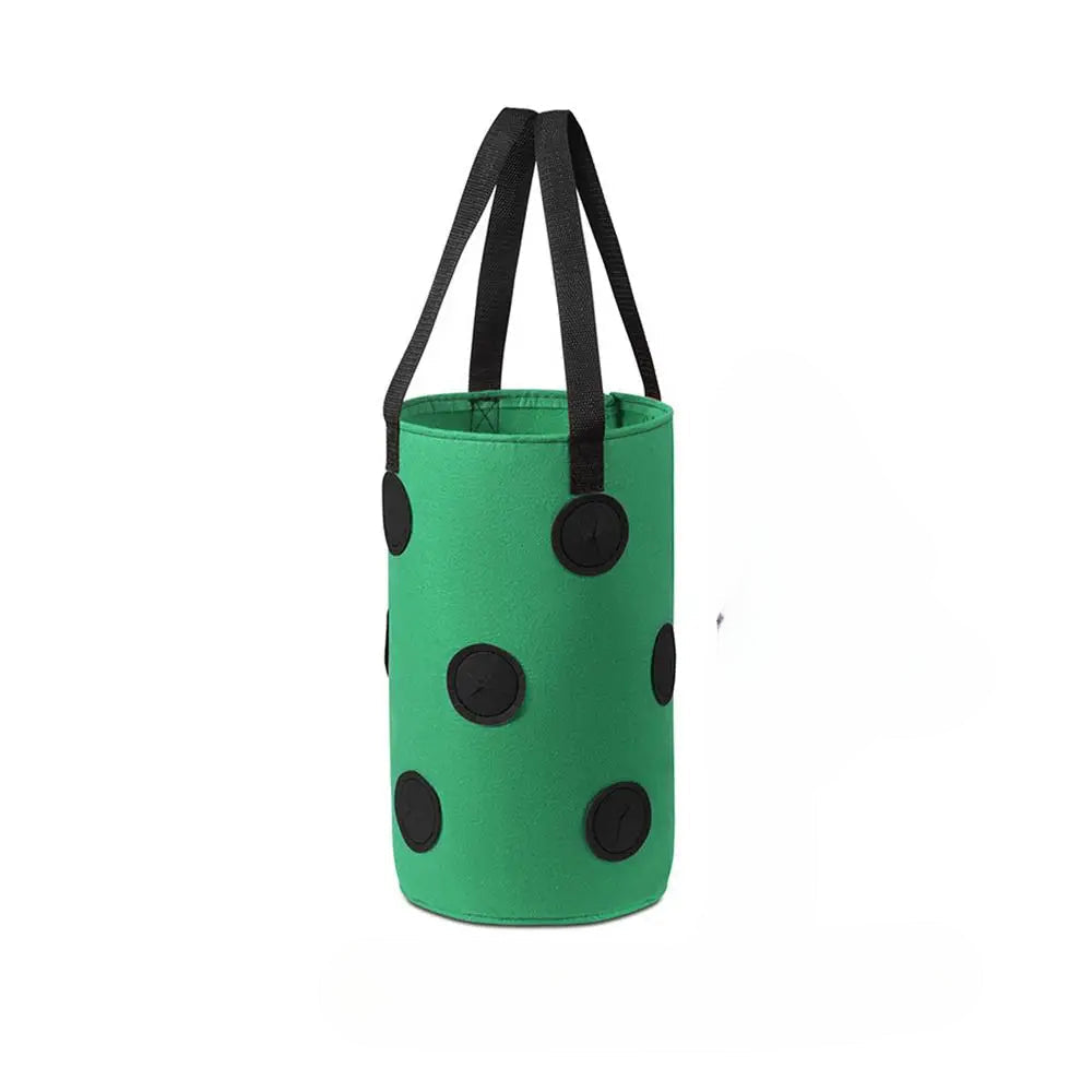 Strawberry Grow Bag Hanging Plant Bag 12 Multi Port Impermeable Strawberry Vanilla Tree Planting Bag Gardening Seedlings Growing