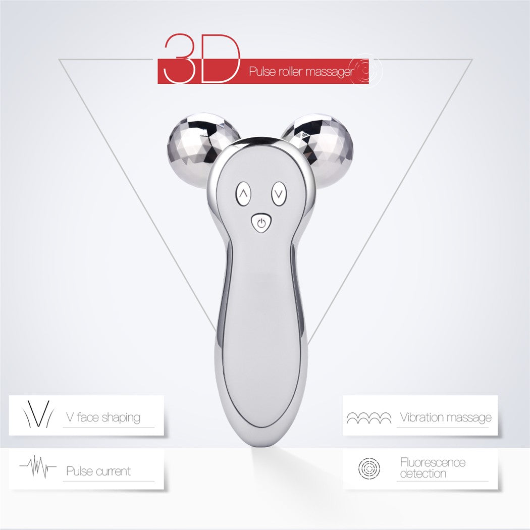 3D V Face Ball Roller Face Massager Facial Lifting Firming Full Body Slimming Wrinkle Removal Pulse Skin Care Beauty Tool