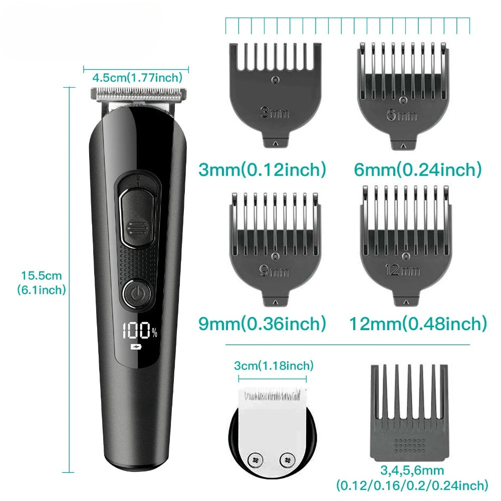 Hair Trimmer Cordless Hair Cutting Machine Electric Haircut Professional Hair Clipper Digital Display Trimmer for Men