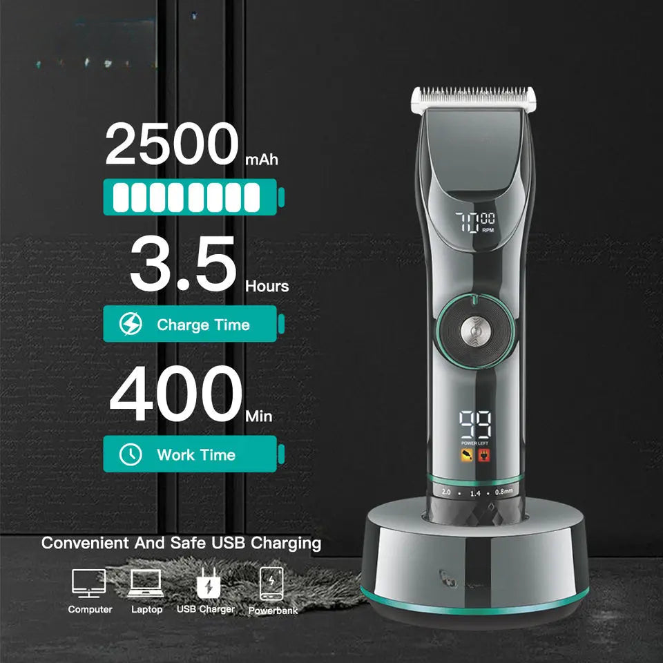 Cordless Professional Hair Clipper For Barber Salon Home Hair Trimmer For Men Beard & Hair Cutting Machine Lithium