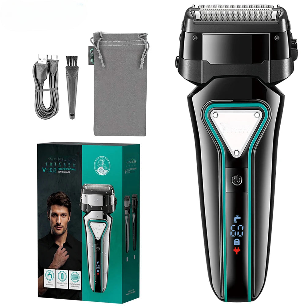 Electric Shaver Professional Razor Waterproof Beard Trimmer Floating Shaving Rechargeable Electric for Men