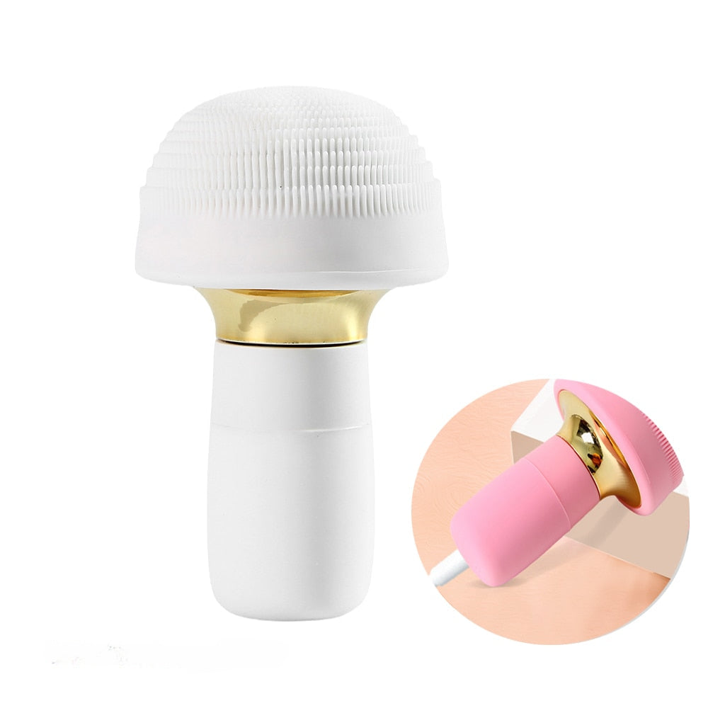 New Design Waterproof Electric Facial Cleansing Brush Ultrasonic Cleaner Exfoliating Blackhead Remover Face Massager