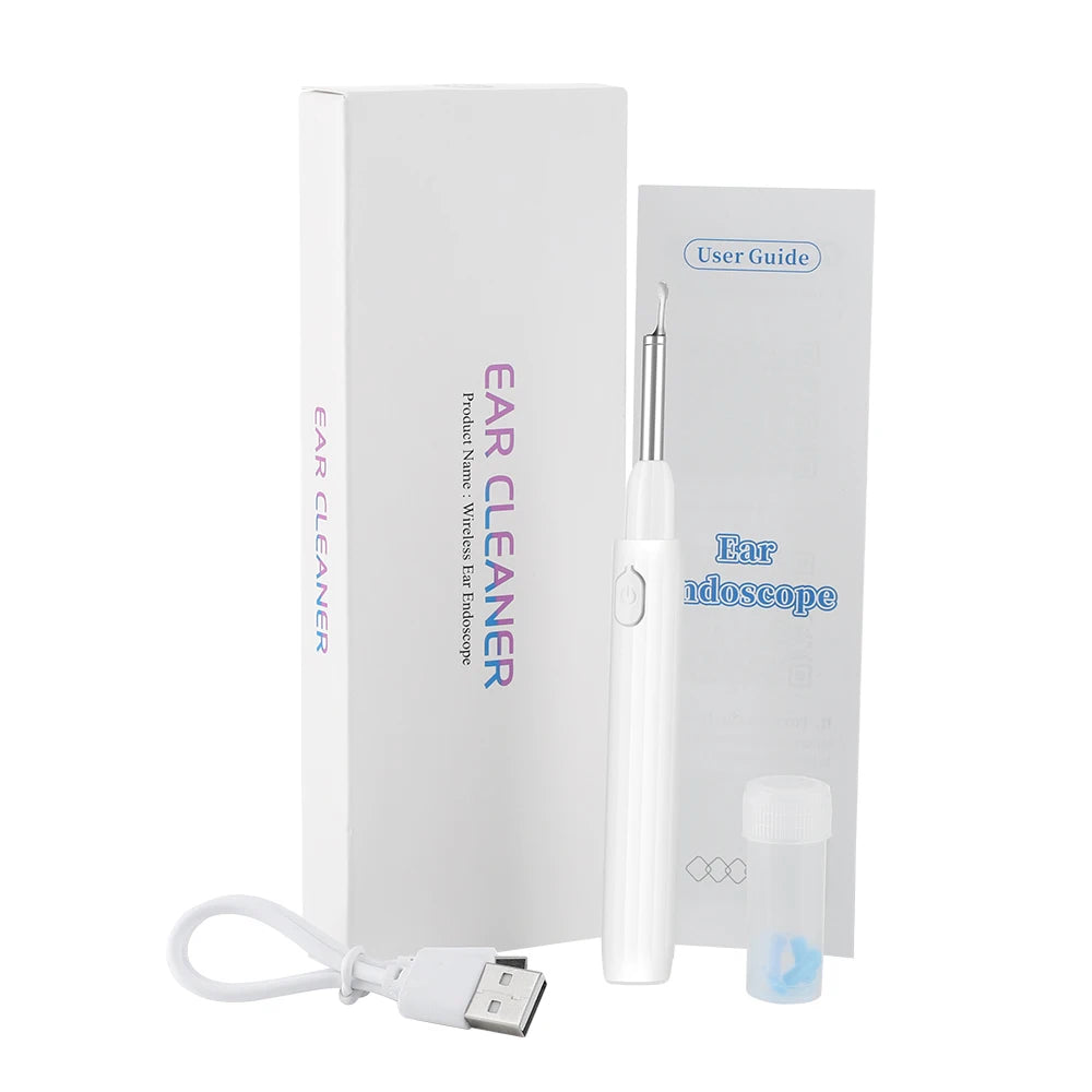 Wireless Smart Visual Ear Pick Removal Ear Wax Cleaner Spoon 3.5mm 500W HD Camera Otoscope LED Light Cleaning Kit Health Care