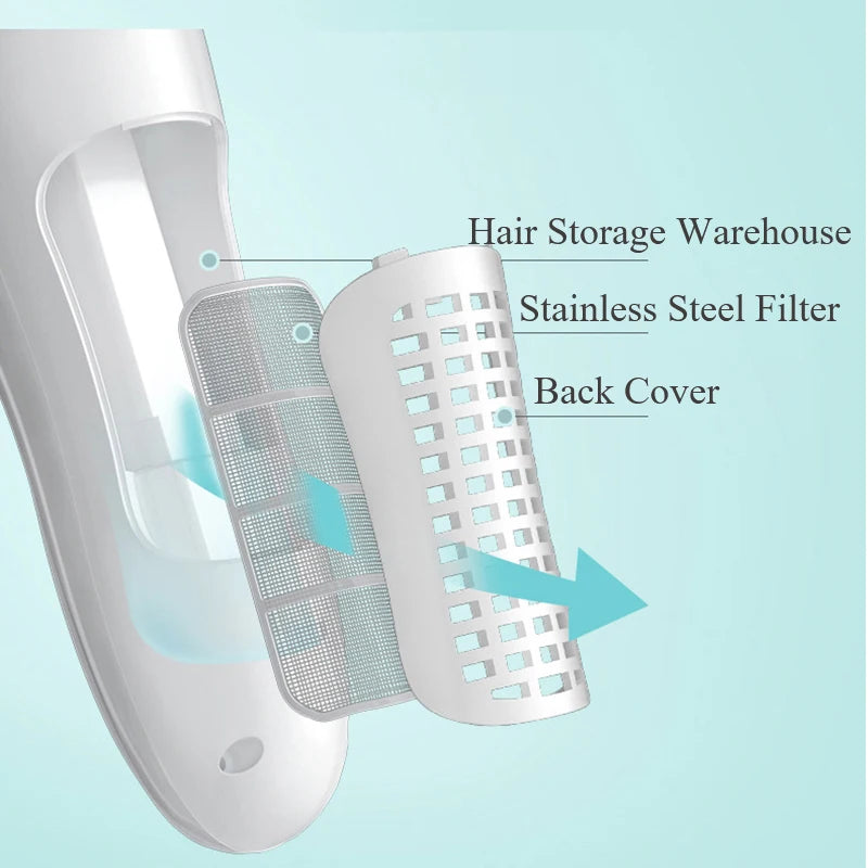 Mute Kids Hair Trimmer Automatic Gather Waterproof Kids Adult Hair Clipper Electric Hair Cutting Kid Care