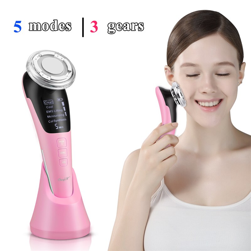5 in 1 EMS Face Electroporation Led Photon Lifting Beauty Lifting Face Skin Facial Care Neck Massager