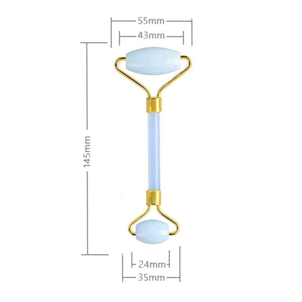 Nature Jade Facial Massage Roller Jade Gouache Stone Face Lifting Tool Set Face Guasha Scraper Anti Wrinkle Body Massager