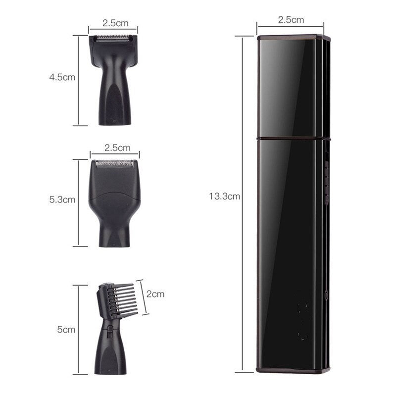 4 In 1 Rechargeable Shavers Nose Ear Hair Trimmer Beard Trimer For Men Eyebrow Sideburns Hair Removal Razor Cutter For Men