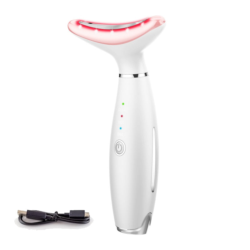 Neck Anti Wrinkle Face Lifting Beauty Device LED Photon Treatment Skin Care EMS Tighten Massager Reduce Double Chin Wrinkle Removal