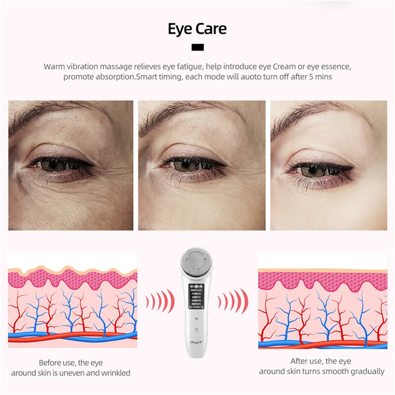 5 In 1 EMS Facial Beauty machine Skin Care Tool Electroporation Rejuvenation Women Face Care Anti Wrinkles