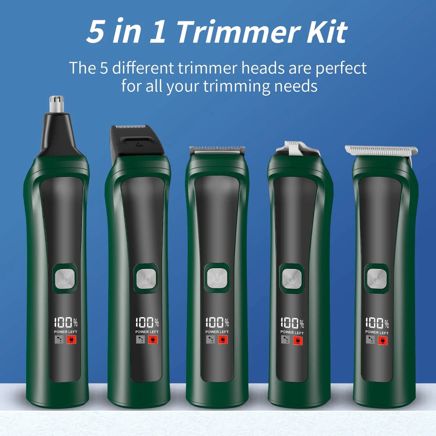 5 in 1 Hair Clipper Sets Pro Hair Trimmer Hair Cutting Machine for Man USB Charging Electric Shaver Clipper Trimmer Machine