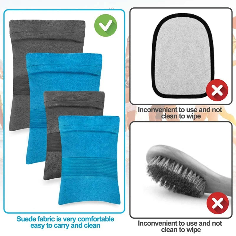 Sand Remover For Beach Sand Removal Bag Powder Pouch Sand Remover Brush Beach Vacation Camping Essentials
