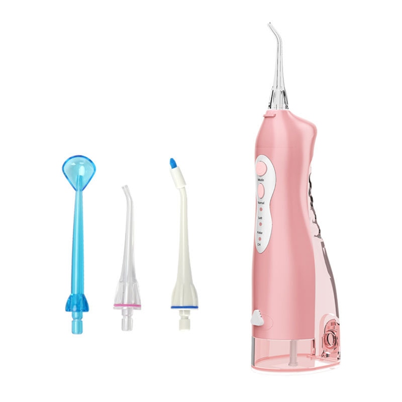 Dental Water Jet Oral Irrigator Rechargeable USB Portable Water Flosser 220ML Water Tank Waterproof Teeth Cleaner 4 Tip 3 Models