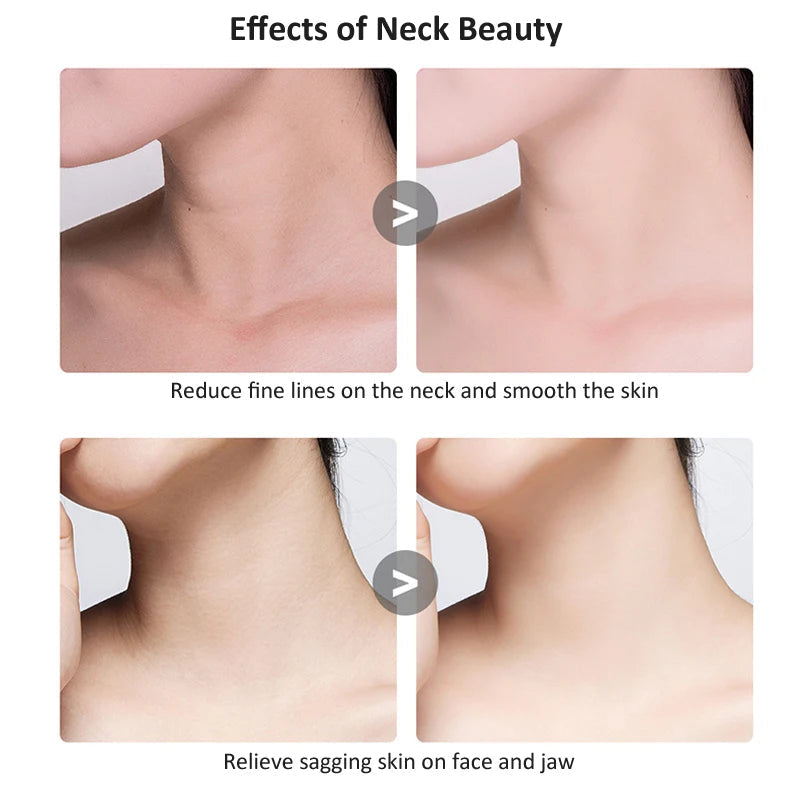 Neck Face Beauty Device Face Lifting Neck Wrinkles Remover 3 Colors LED Photon Skin Tightening Anti Wrinkle Vibration Massager