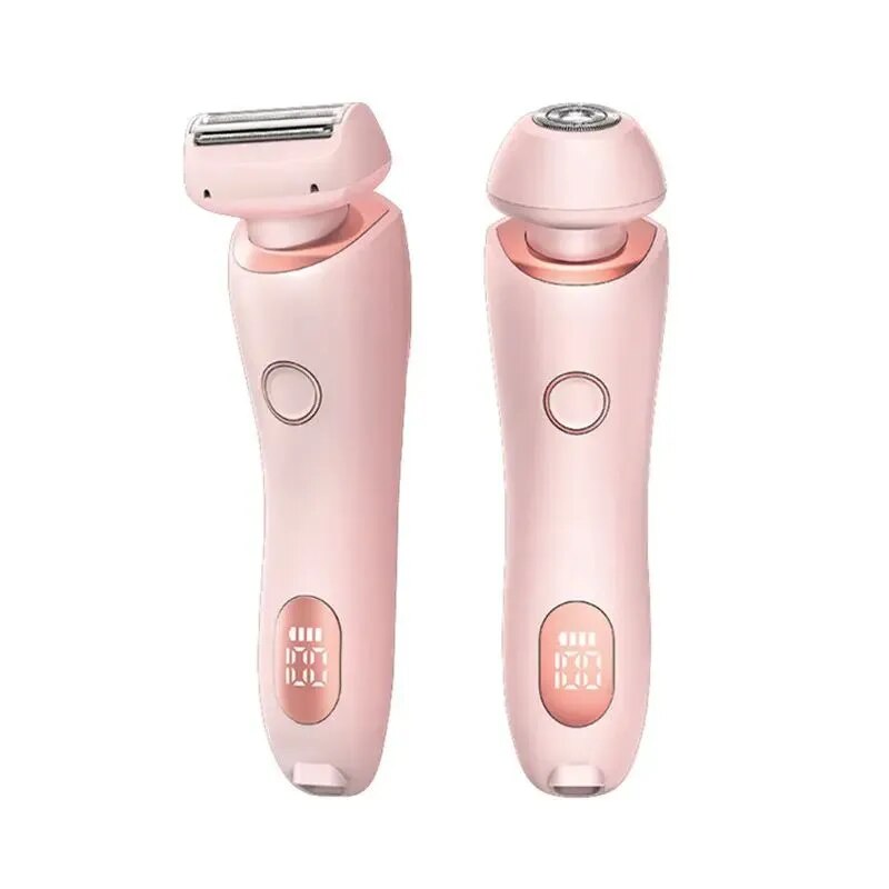 2 In 1 USB Electric Epilator Hair Removal Device Shaver for Women Waterproof Replaceable Blade Bikini Razor Lady Body Shaver
