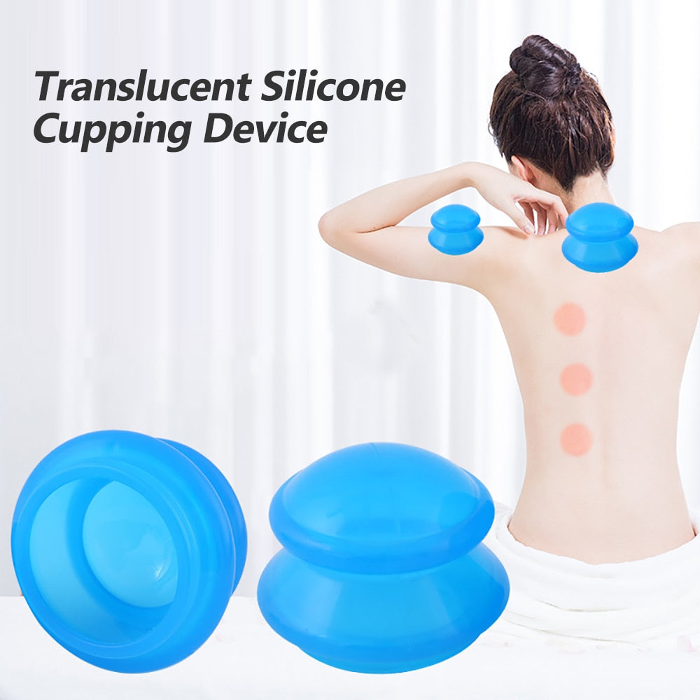 4PCS Vacuum Cans Massage Suction Cup Full Body Vacuum Massager Suction Cup Set Chinese Cupping