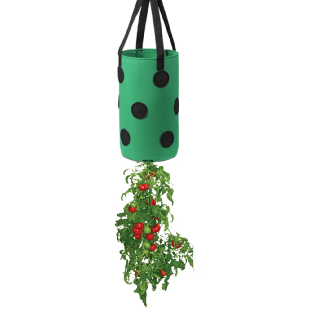 Handbags Hanging Strawberry Growing Hanging Aeration Planter Bag Suitable for Strawberry Tomato Vegetable Garden Supplies