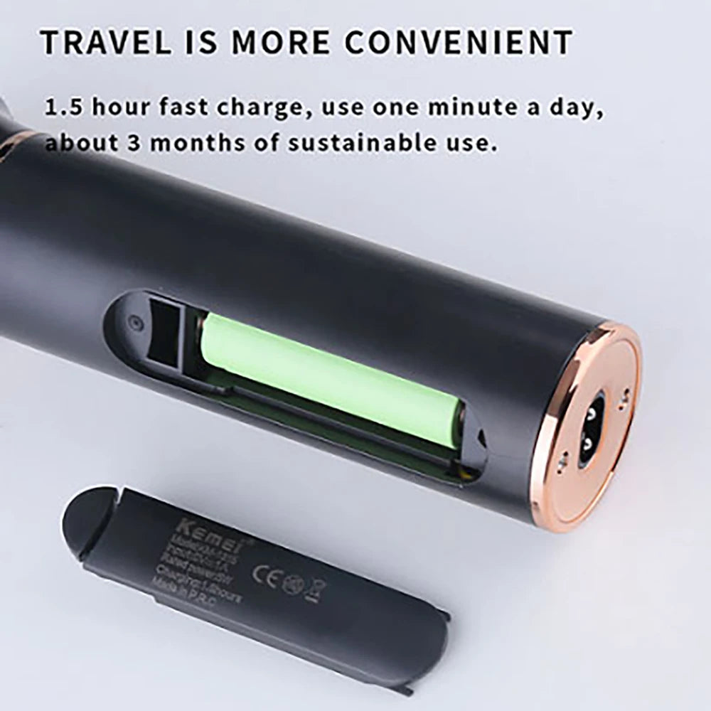 Electric Shaver Rechargeable Wet Dry Use Razor IPX7 Waterproof Mini Shaving Machine for Men 3D Rotary Sharp Blade