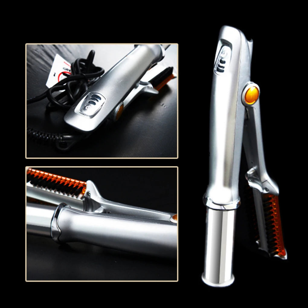 Hair Curling Iron Rotating Hair Curler 2 In 1 Hair Curler Straightener Brush Smoothing Hair Iron Electric Hairbrush