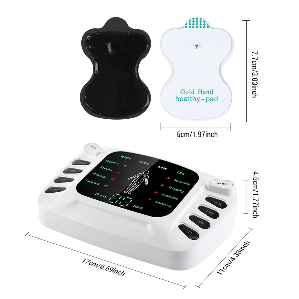 8 Modes 15 Levels Massage Instrument Electric Massager EMS Muscle Stimulator Meridian Apparatus Massager