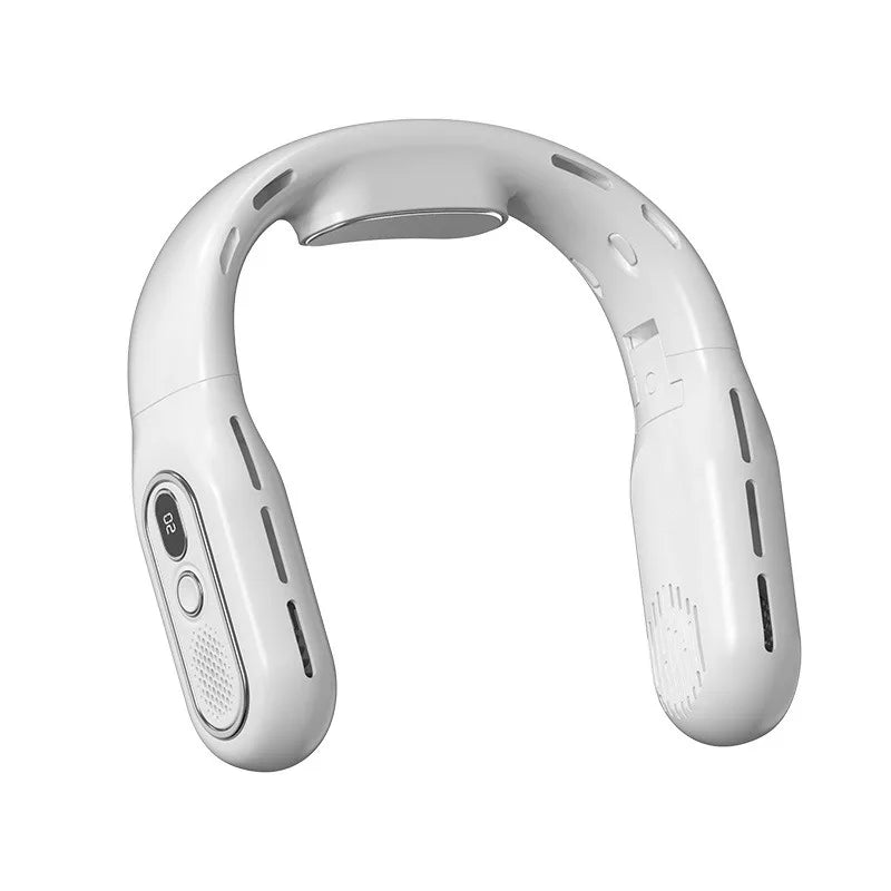 Portable Neck Fan Rechargeable Personal Fan 3 Speeds Adjustable Hands Free Bladeless Fan for Women Men Home Office Travel Sports