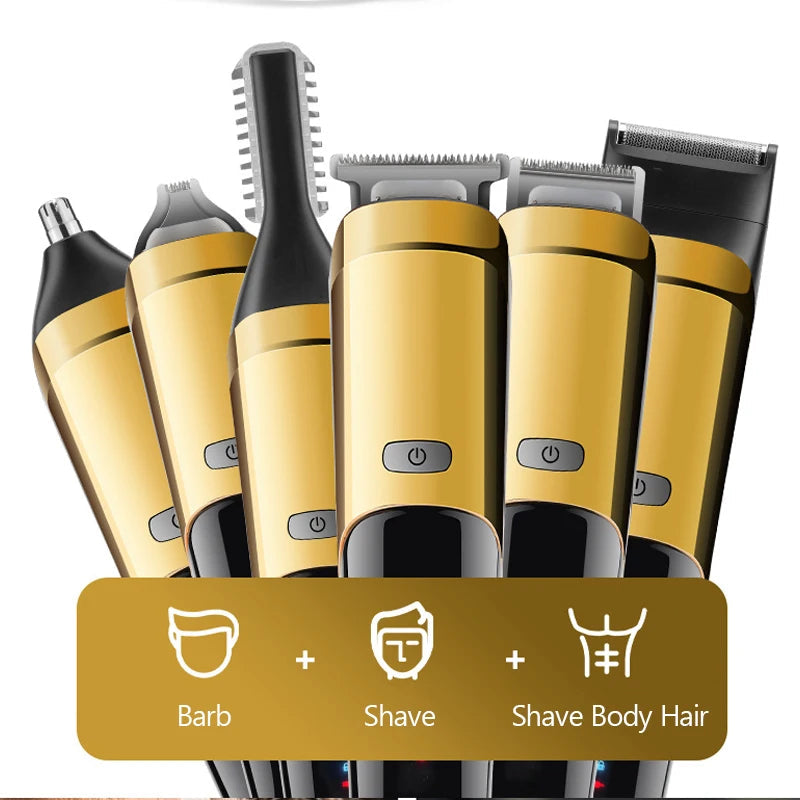 Digital Display All In 1 Hair Nose And Ears Trimmer For Men Eyebrow Beard Trimmer Electric Hair Clipper Grooming Kit Haircut