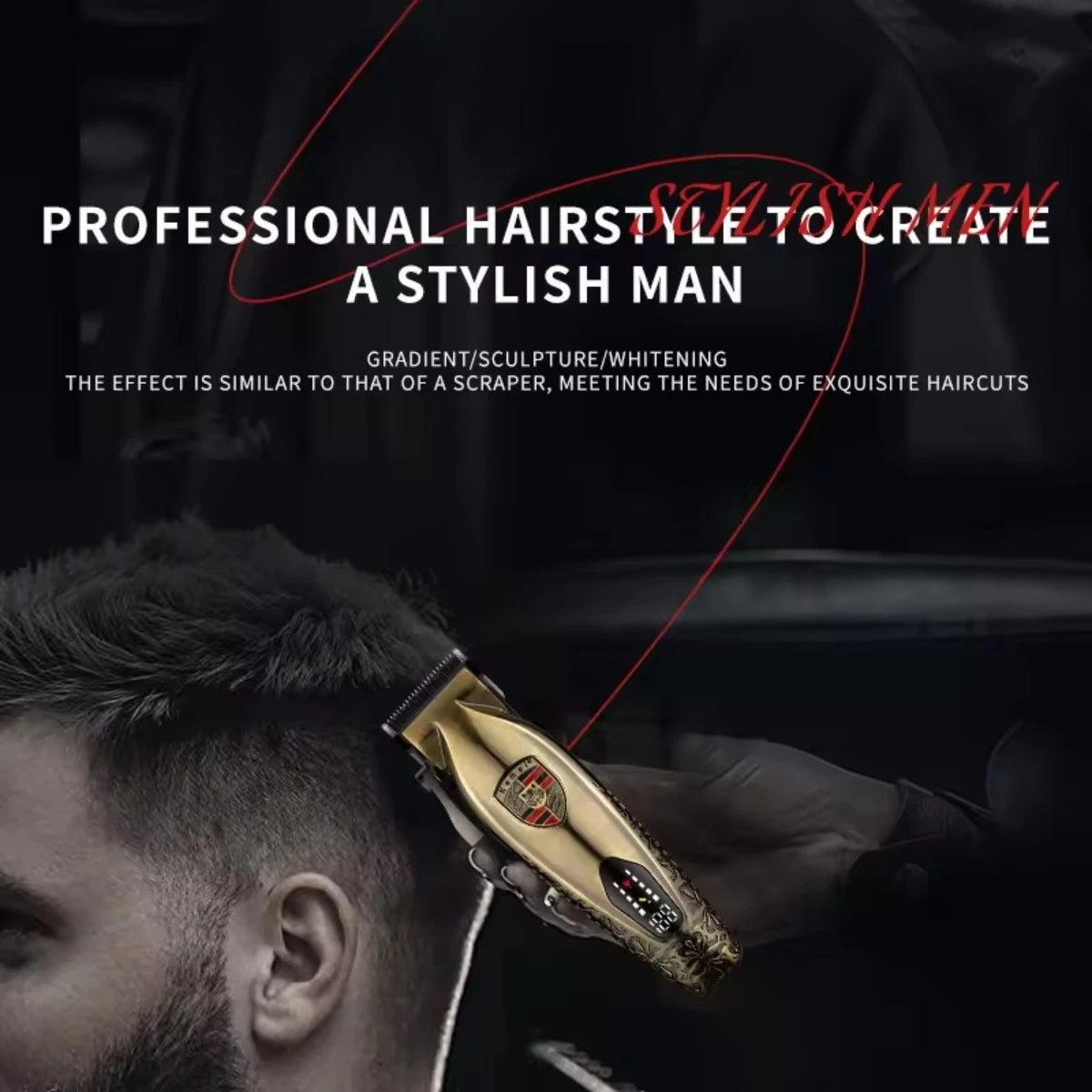 Trimmer Professional Hair Clipper Adjustable Hair Cutting Machine Electric Haircut Machine Metal Hair Clippers Men