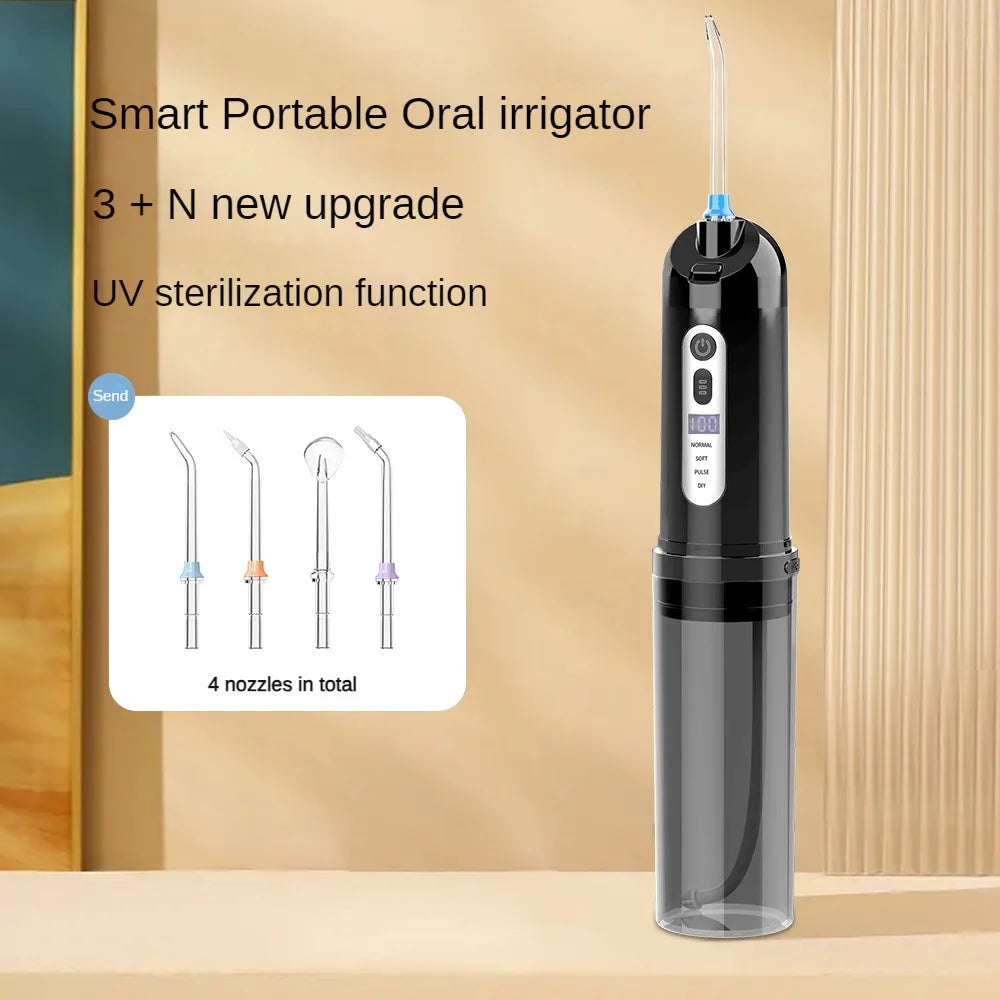 Ultraviolet Sterilisation Oral Irrigator Electric Portable Dental Water Flosser Teeth Cleaning Intelligent IPX7 Waterproof 250ml