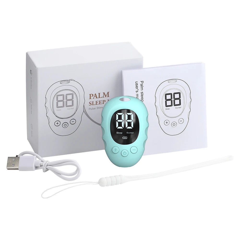 Electric Sleep Aids Device Handheld Microcurrents Tens Electrostimulator Instrument Fall Asleep Anxiety Depression Relief