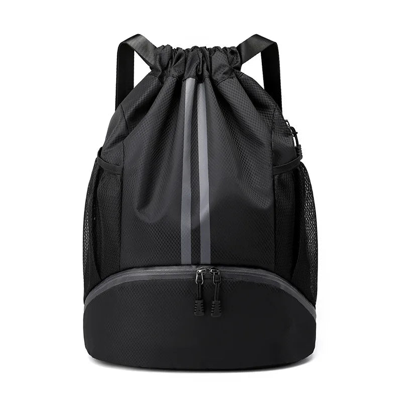 Outdoor Men Sports Bags Large Football Basketball Bag Gym Swimming Drawstring Bag Women Camping Waterproof Shoes Oxford Backpack