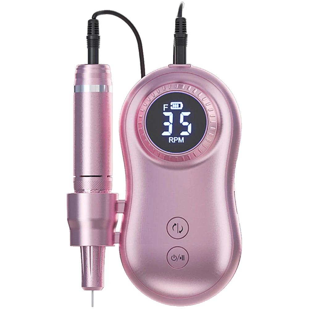 35000 RPM Electric Nail Polish Drill Mini 2 in 1 Electric Nail File With LCD Display USB Charge Professional Tool