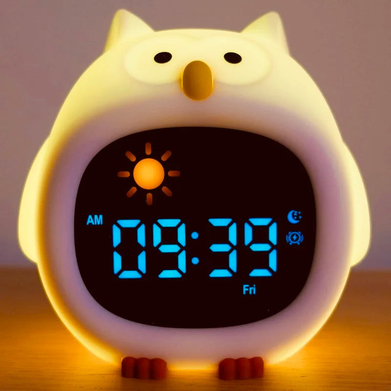 Alarm Clock for Teenager Puppy-Shape Toddler Sleep Training Clock Cute Touch Night Light for Teenager Bedroom