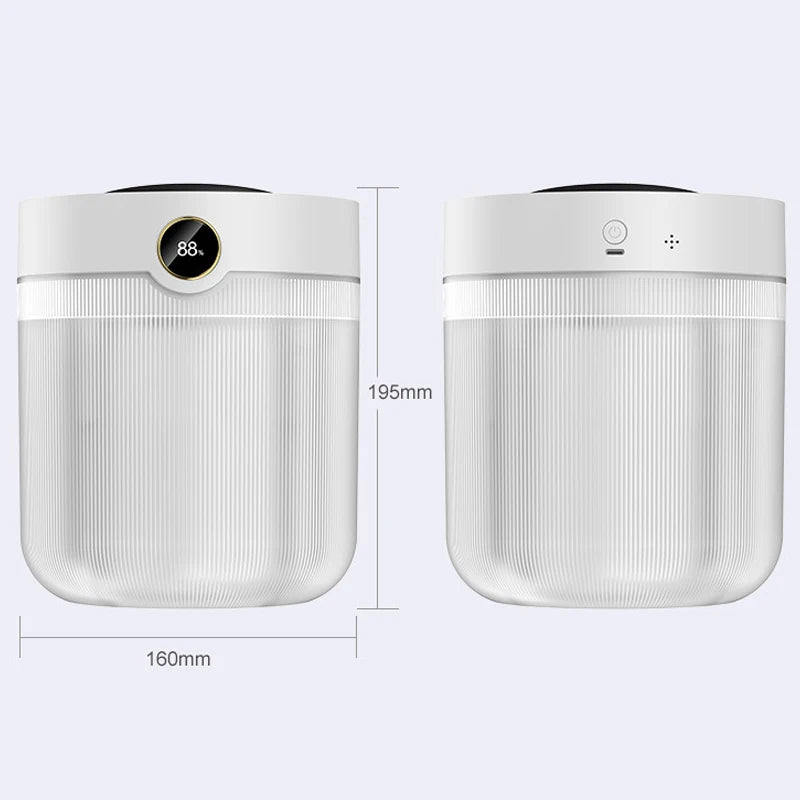 2000ML Large Capacity Double Spray Humidifier Atomizer USB Home Mute Bedroom Office Desk Night Light Digital Display Humidifier