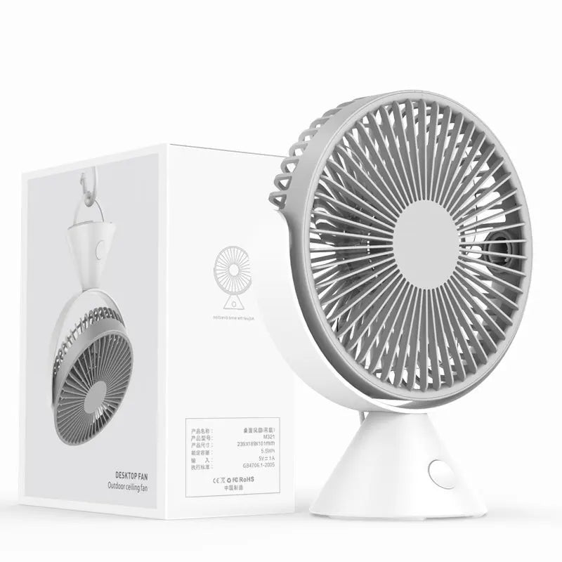 Desk Fan Smart Home Portable Cooling Fan Can Hanging Upright Fan Usb Brushless Turbine Mini Portable Air Conditioner