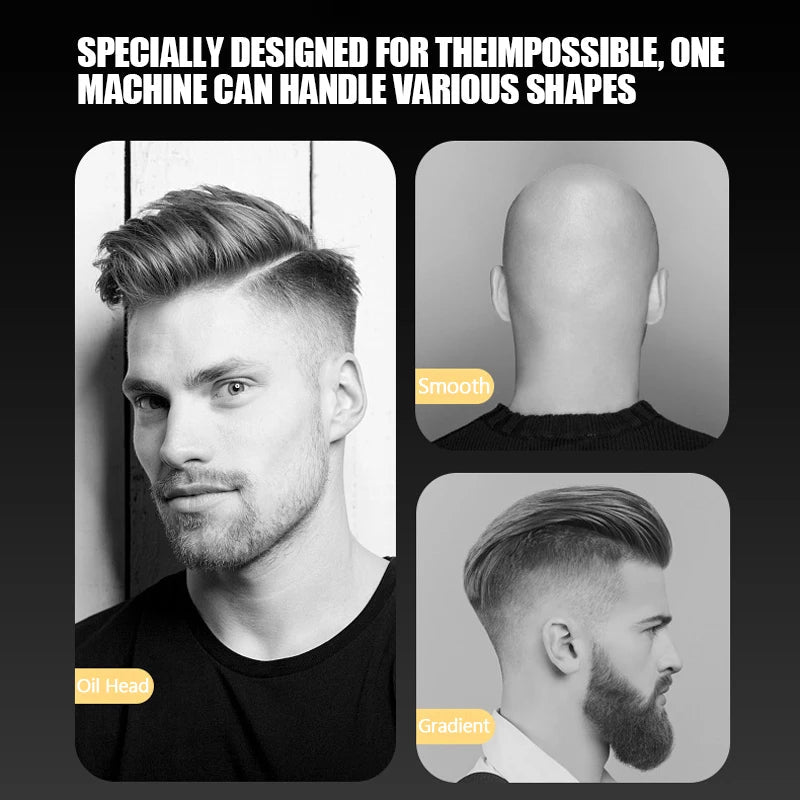 Cordless Hair Trimmer Mini Hair Cutting Kit with 6 Guide Combs Portable USB Rechargeable Haircut Clippers for Men Women Kids