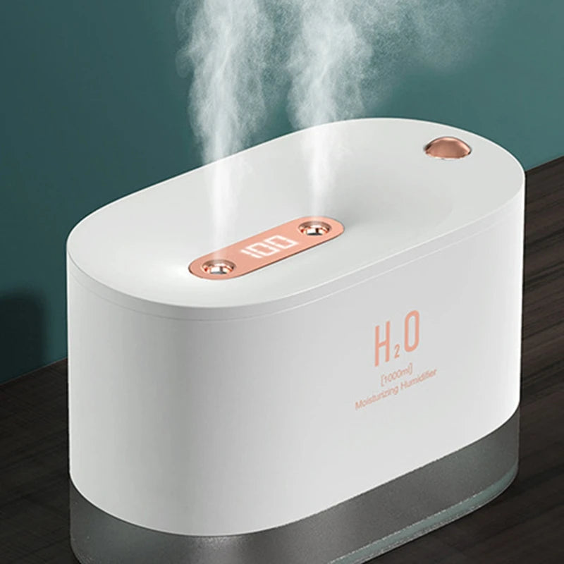 Air Humidifier H2O Ultrasonic Diffuser 1000ML Large Capacity Long Time Wireless Differential