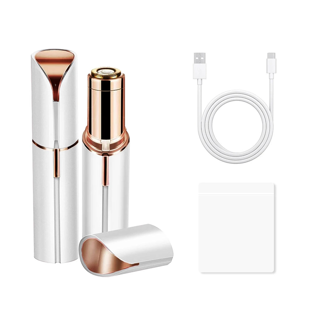 Electric Facial Hair Removal Epilator Eyebrow Lipstick Shape Painless Facial Sensitive Areas Bikini Depilator Shaver Trimmer