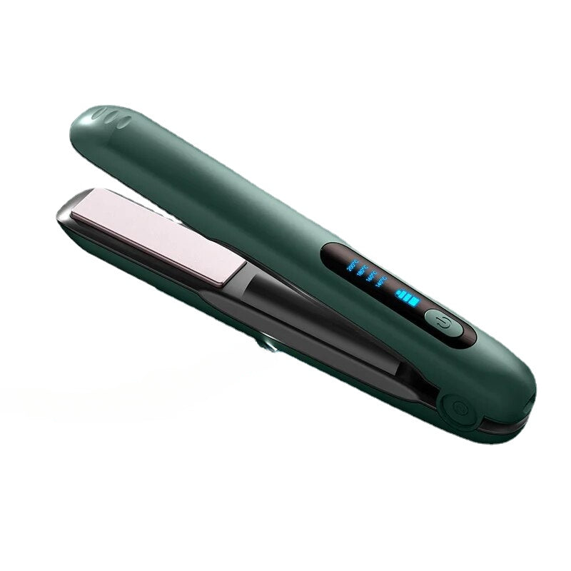 USB Charging Wireless Hair Straightener Dual Purpose Curling Stick Portable Straight Plate Clamp Fluffy Clamp Plate Professional