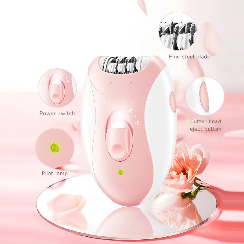 Women Epilator Electric Facial Body Painless Lady Legs Bikini Legs Arms Underarm Rotary Epilator Rechargeable