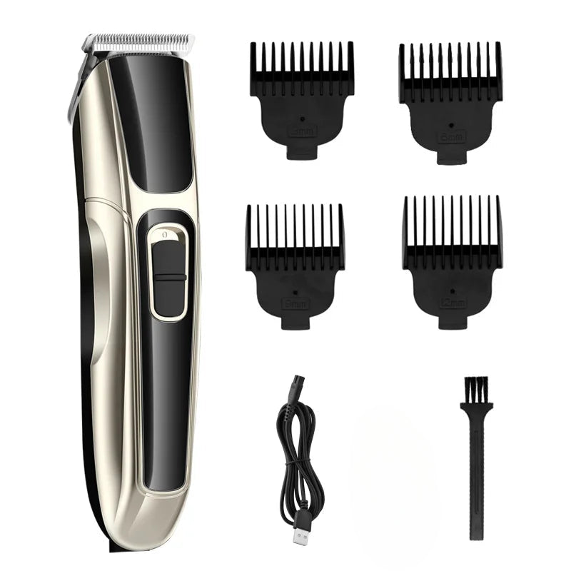 Hair Clipper Guide Comb Usb Charge Cutting Machine Carbon Steel Cutter Head Washable Blade Professional Cordless Hair Trimmer