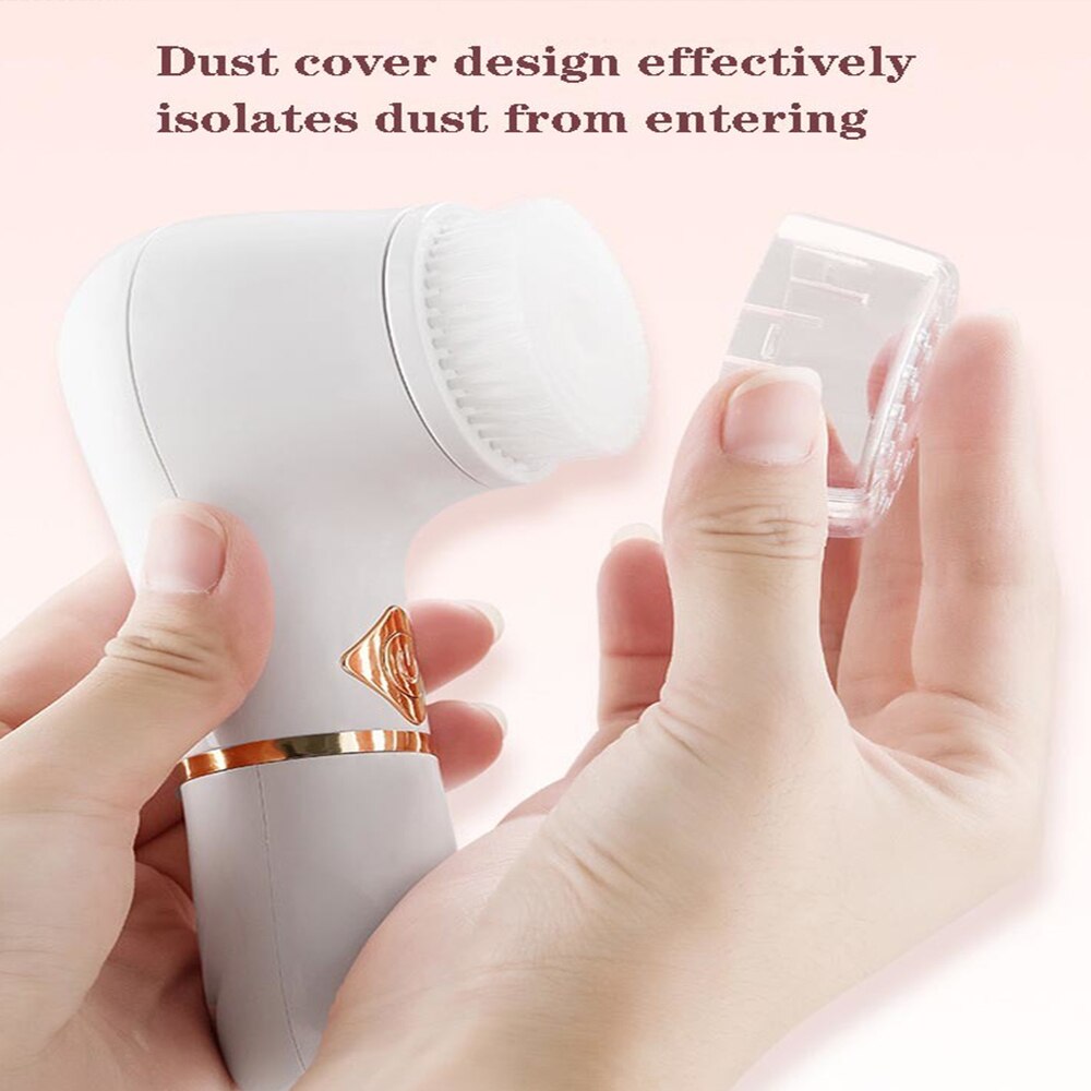 Electric Facial Cleansing Spin Brush Waterproof Face Scrubber Deep Cleaning Skin Exfoliation Makeup Remover Facial Spa Massager