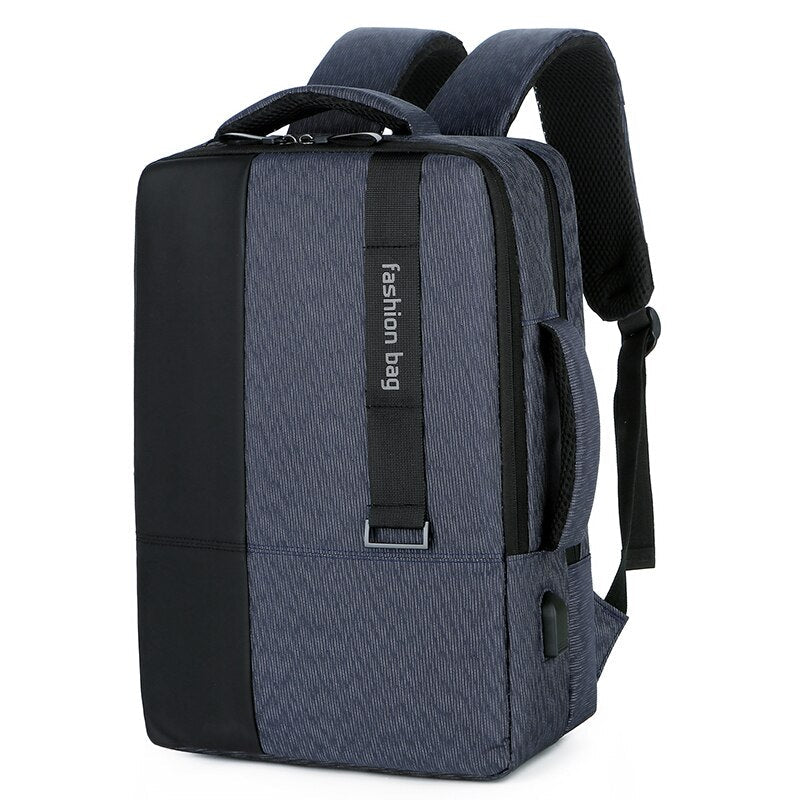 Mens Backpack Business Multifunctional Bag For Laptop USB Charging Waterproof Oxford Cloth Wear-resistant Rucksack Man