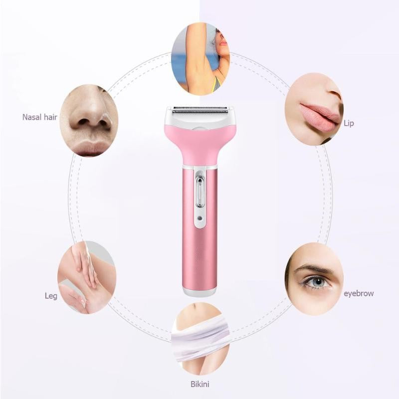 NEW 4 In 1 Women Razor Shaver Beauty Instrument Body Epilator Nose Hair Removal Machine Lady Shaver