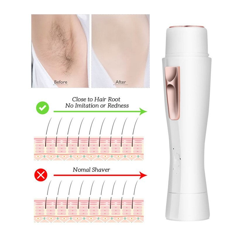 Women 3D Floating Electric Shaver Epilator No Pain Cordless Hair Removal Razor Leg Bikini Body Hair Shaving Tool USB Rechargeable