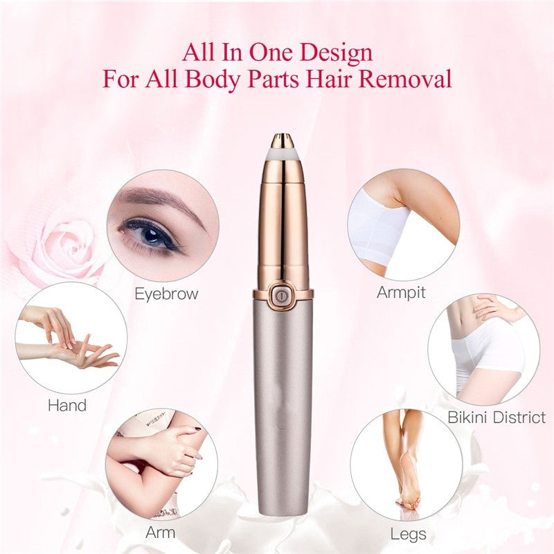 USB Rechargeable 3D Arch Blade Lady Shaver Circular Arc Cutter LED Light Design Painless Epilator Mini Hair Removal Trimmer