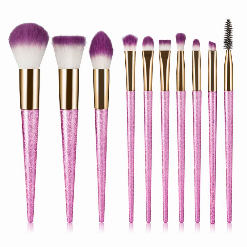 Professional 10pcs Makeup Brushes set Gradient Fan Powder Foundation Brush Eyeshaow Brush kit Best Quality Fantasy Brushes