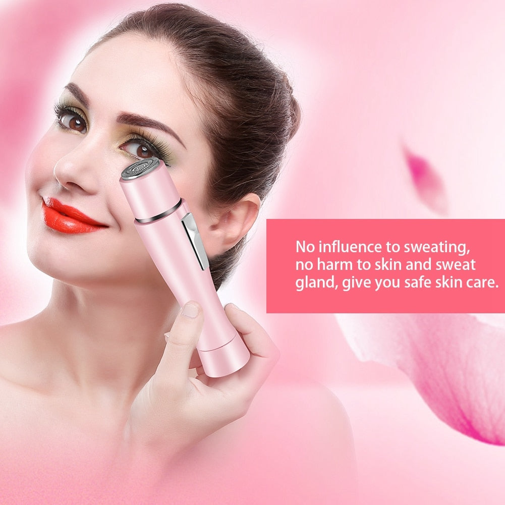 4-in-1 Portable Mini Electric Shaving Women Cutter Rotating Nose Ear Hair Eyebrow Trimmer Set