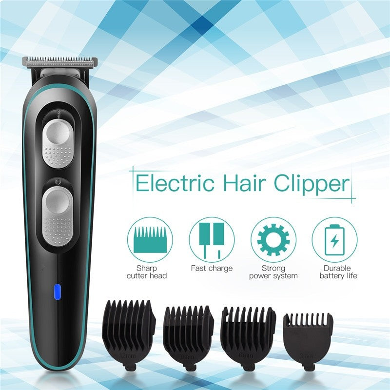 2 In 1 Electric Hair Clipper Beard Trimmer For Men Cordless Rechargeable Haircutter Pro Powerful Cutting Shaver Travel Home