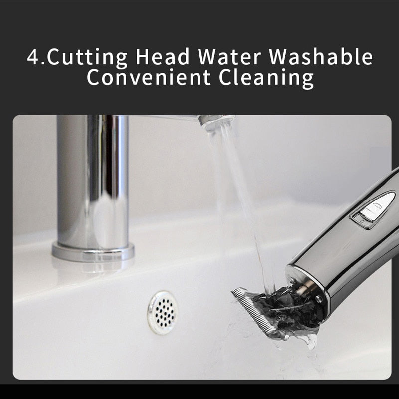 Hair Cutting Machine Ceramic Blade Low Noise Adult Kid Haircut Professional Hair Clipper Men's Barber Beard Trimmer Rechargeable